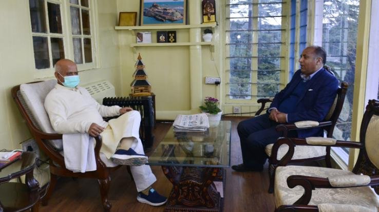 Jairam Thakur went to the Raj Bhavan and inquired about the well being of the Governor.