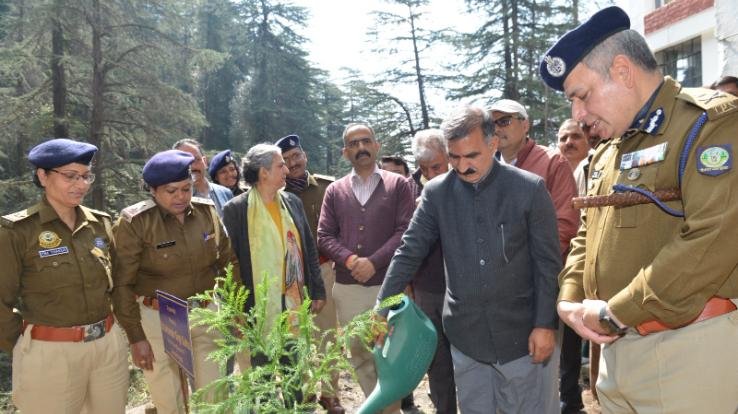 The- Chief- Minister- inaugurated -the- plantation- drive- of -the- State- Vigilance- Bureau -on- the- occasion- of- International -Women's- Day.