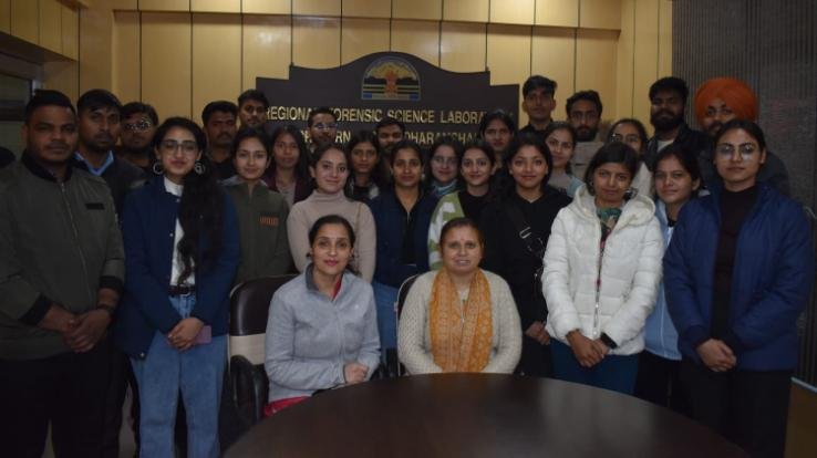 Dharamshala: 30 students of Panjab University visited Regional Forensic Science Laboratory