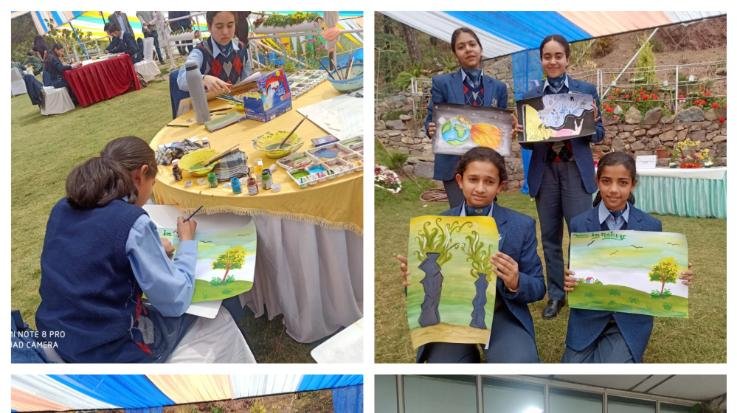 Pranjal Chahar of Pinegrove School Dharampur first in painting competition