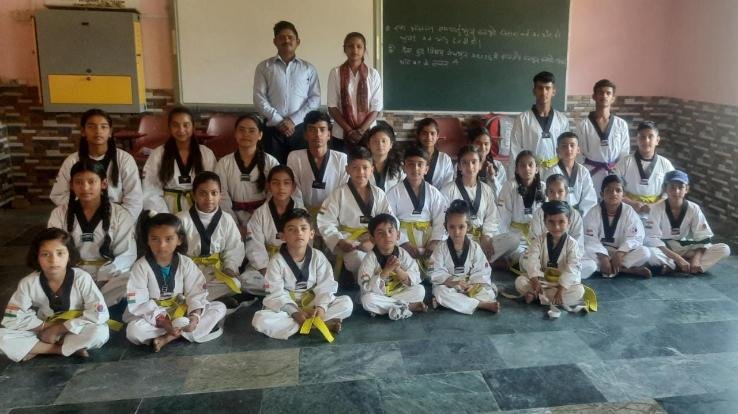  Jwalamukhi: Belt grading test organized at Himachal Emerald Taekwondo Academy, Khundia