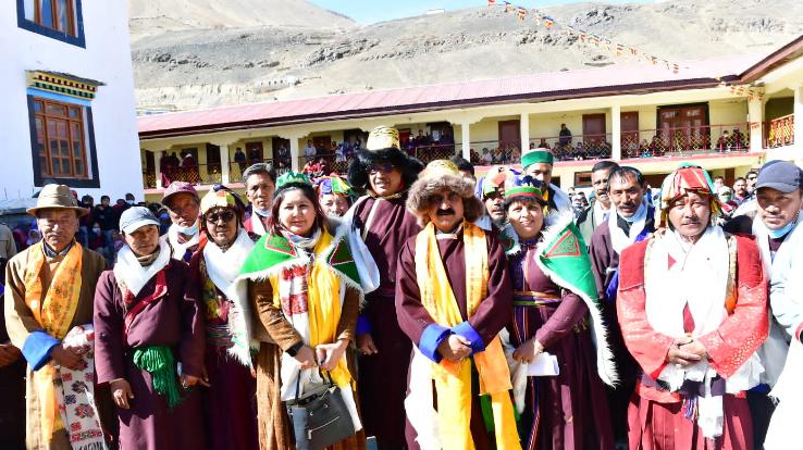 Chief Minister Thakur Sukhwinder Singh Sukhu painted in the colors of Spiti Valley