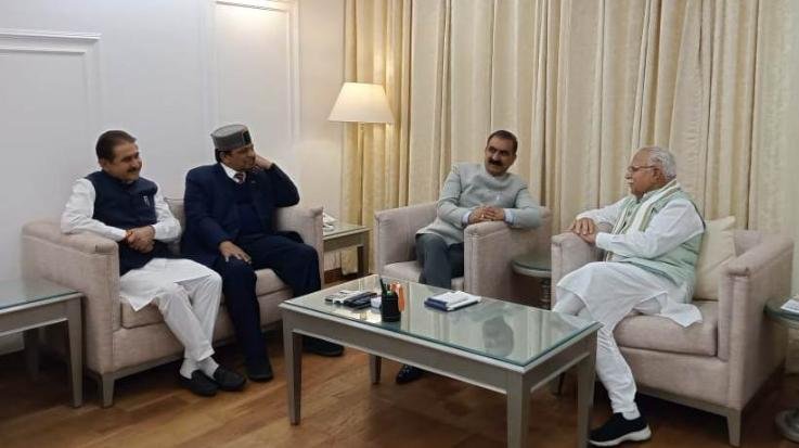 CM Sukhu discussed bilateral matters with the Chief Minister of Haryana 144