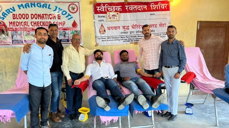  Dehra: Sarva Mangal Jyoti Sanstha organized medical checkup camp in Haripur