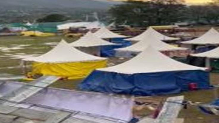 The storm blew away the stage of heritage program in Dharamshala