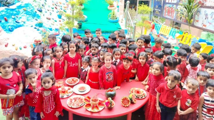 Solan: Children of Sai International School enjoyed Watermelon Party 111