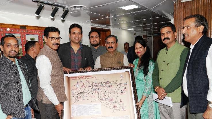 The Chief Minister released the 'Celebrities associated with Shimla' map
