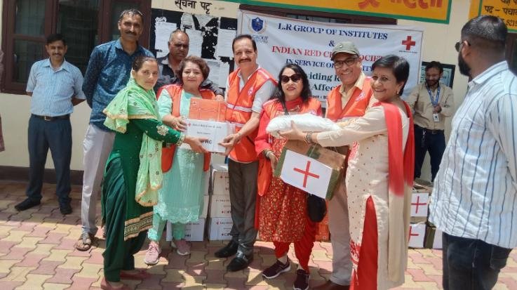 District Red Cross Committee Solan distributed relief material to 41 affected