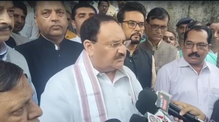 JP Nadda reached Himachal, met disaster affected people in Sirmaur