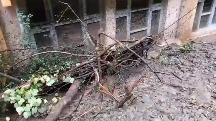 Kasauli: Debris entered inside by breaking the doors and windows of Kot Beja school