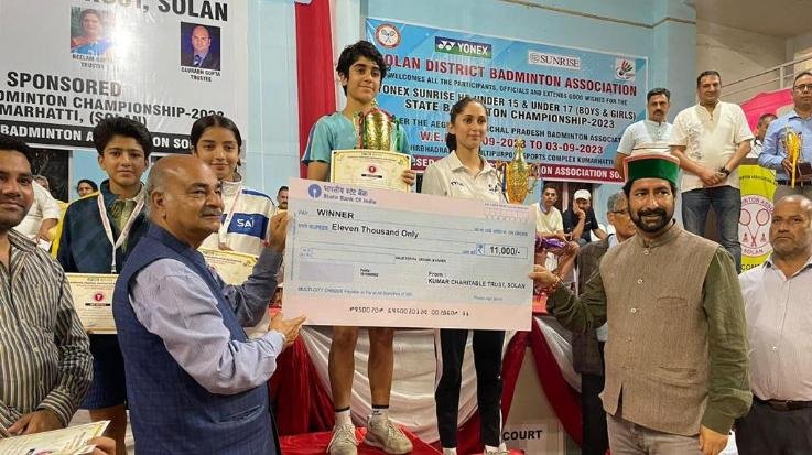 District level under-11 and under-13 badminton competition in Dharamshala from 9
