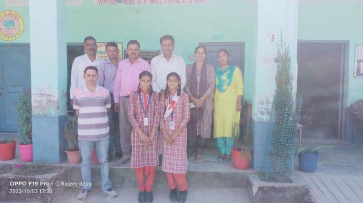 Jwalamukhi: Two girl students of Jujpur High School selected for state level competition