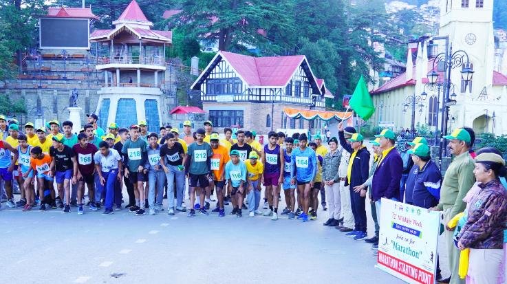 Shimla: Wildlife Division of Forest Department started the marathon from the ridge.