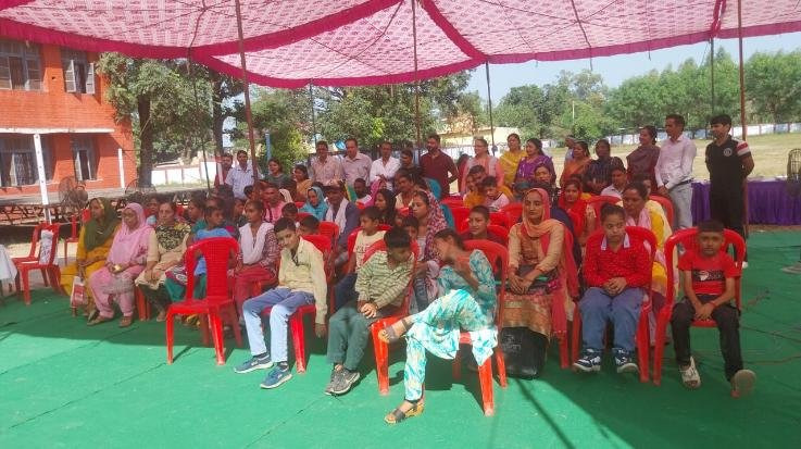 Physiotherapy for 70 disabled children was conducted in Girls School, Indora