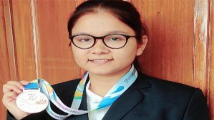 Jaisinghpur: Nahalana's Aditri won bronze medal in Asia Women's Roller Skating Championship.123