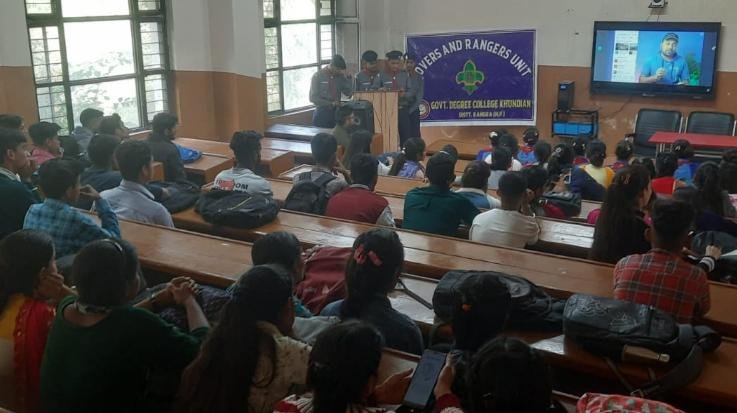 Dehra: Scouts and Guides Foundation Day celebrated in Khundia College