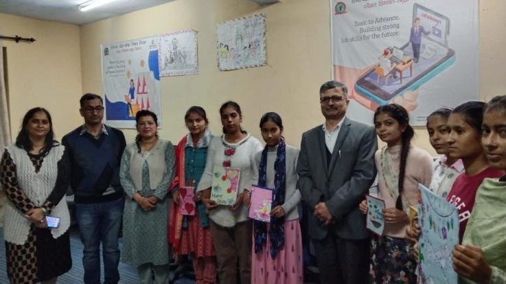 Rangoli and greeting card competition organized in Dehra College