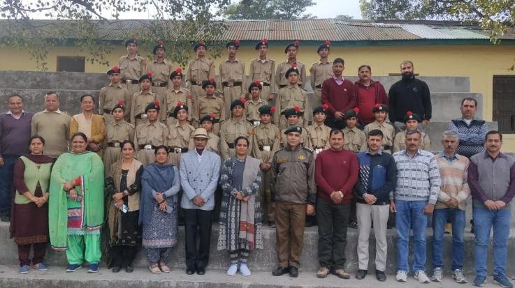 जसवां परागपुर :राजकीय मॉडल वरिष्ठ माध्यमिक पाठशाला ने मनाया एनसीसी दिवस