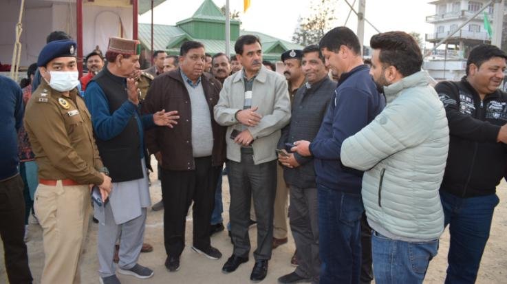 Solan: Sanjay Awasthi took stock of the preparations for the Chief Minister's visit.