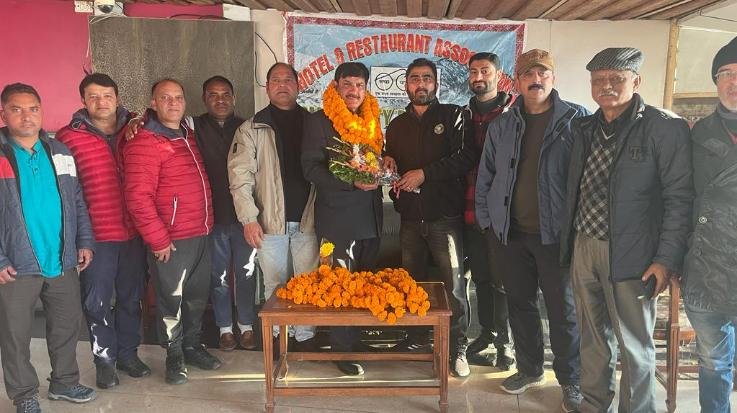 Sanjeev Gandhi felicitated in Dharamshala on becoming a member of EC of Eco Tourism Society
