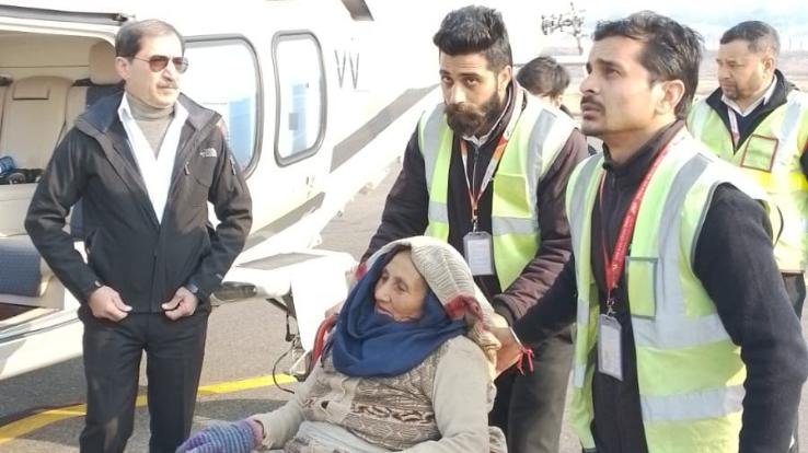 Dharamshala: CM sent his chopper to Bada Bhangal to airlift the sick woman.