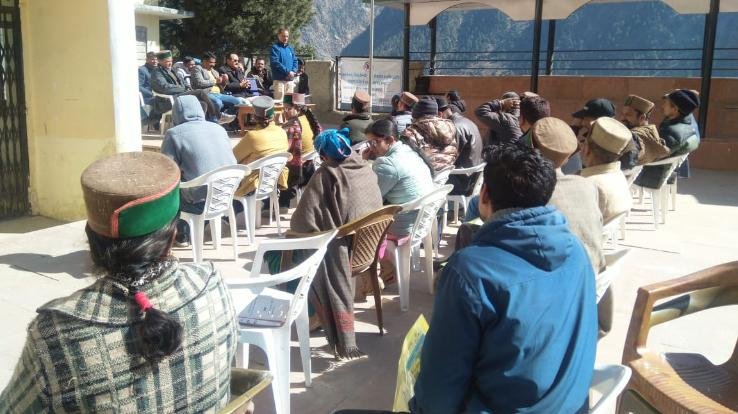 Awareness camp related to departmental schemes was organized in Gram Panchayat Shuddharang of Kinnaur