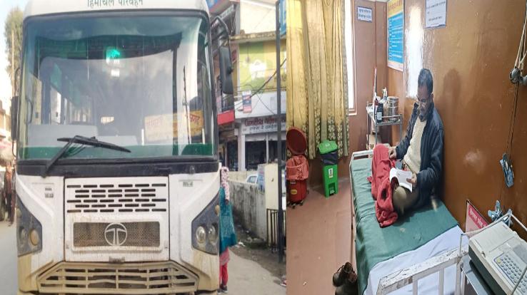  Kunihar: Driver felt chest pain in moving bus, major accident averted
