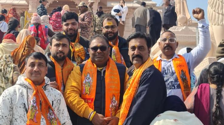  Vishwa Hindu Parishad Bajrang Dal Chandigarh workers visited Ayodhya Dham