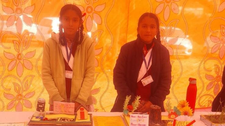  Jaswan: Paragpur: Two girl students of Lower Bhalwal School participated in the district level competition.