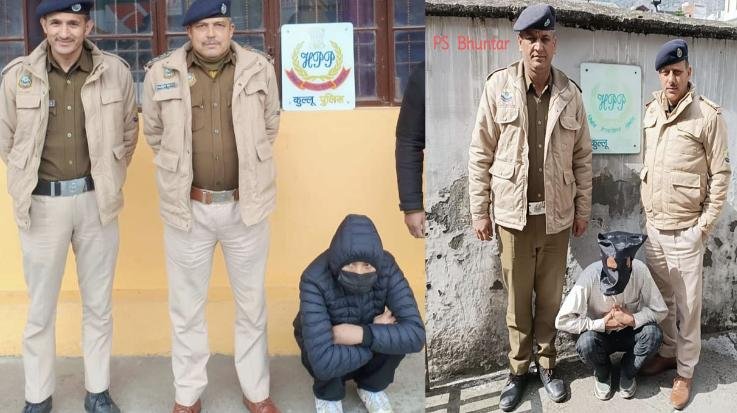 Kullu: Police caught 703 grams of charas in Hathithan and 6 grams of chitta in 15 miles, two accused arrested.