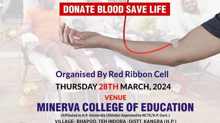 Indora: Blood donation camp ceremony to be held at Minerva College on March 28