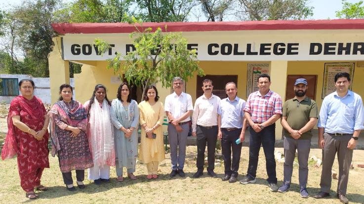 Inspection of Government College Dehra by Himachal Pradesh University Shimla