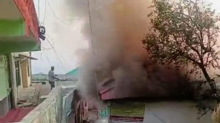 Fire breaks out in a private school in Dharamshala, building damaged