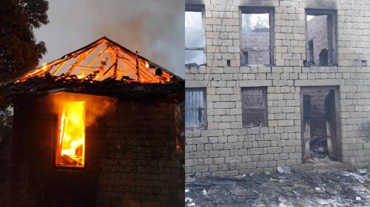 Ghumarwin: Two storey house burnt to ashes due to short circuit