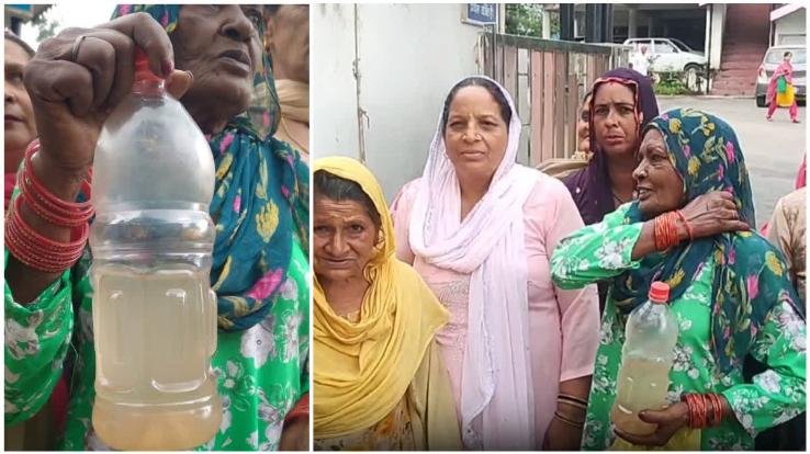 In Sirmaur, people reached DC office with dirty water in bottles, villagers said, this water is 'poison'