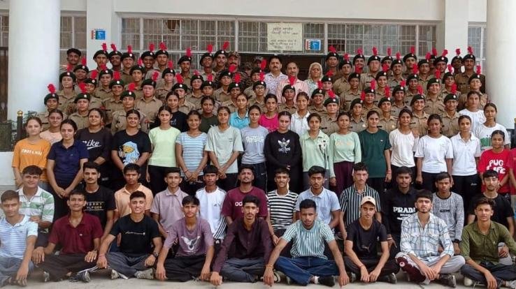 Nomination rally organized for NCC cadets first year in Indora College.