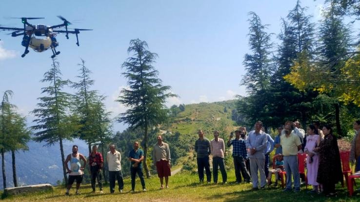 Padhar: Farmers made aware about foreign vegetable production in Dynapark of Drang.