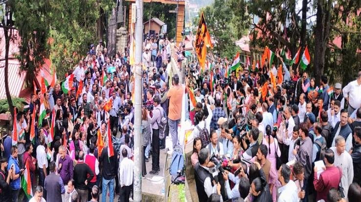 Mosque controversy: Devbhoomi Sangharsh Samiti demonstrated across the state against illegal mosques, Sampe memorandum