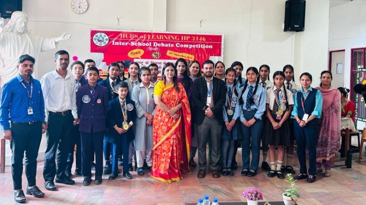 Solan: The Good Shepard School, Dharja organized Hindi Debate Competition under CBSE Hub of Learning.