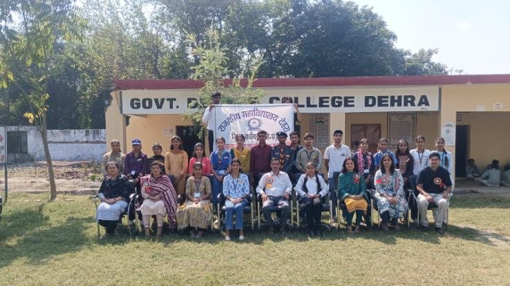 Dehra: Swearing in ceremony of Central Students Council Union was organized in the college.