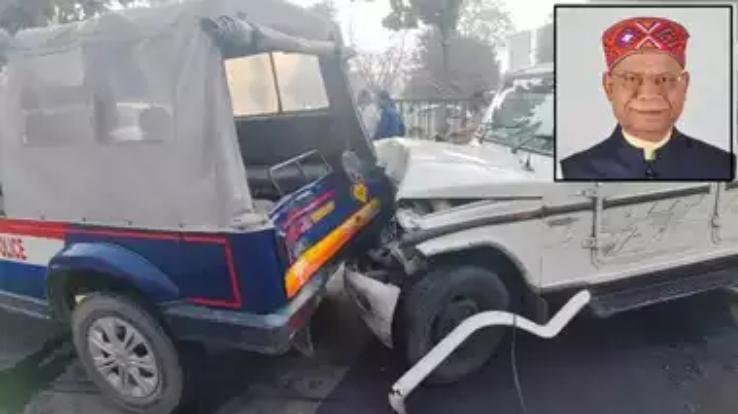 himachal governor road accident lucknow 