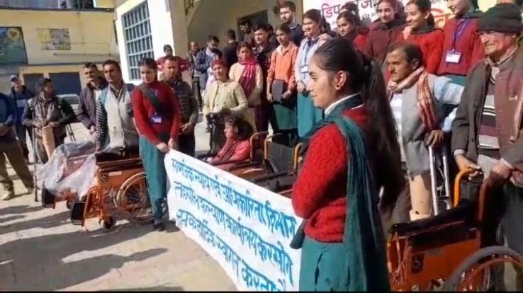 Artificial limbs and assistive devices distributed to disabled people in Karsog