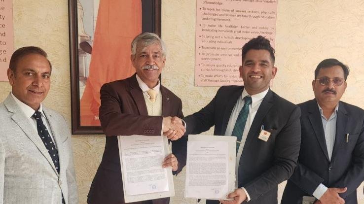 MoU signed between Kanwar Durga Chand Government College, Jaisinghpur and Sri Sai University, Palampur