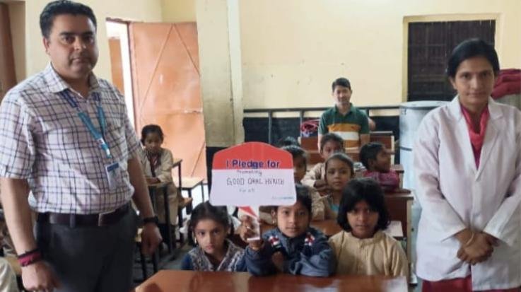 Jaisinghpur: Dental health camp organized in government primary school