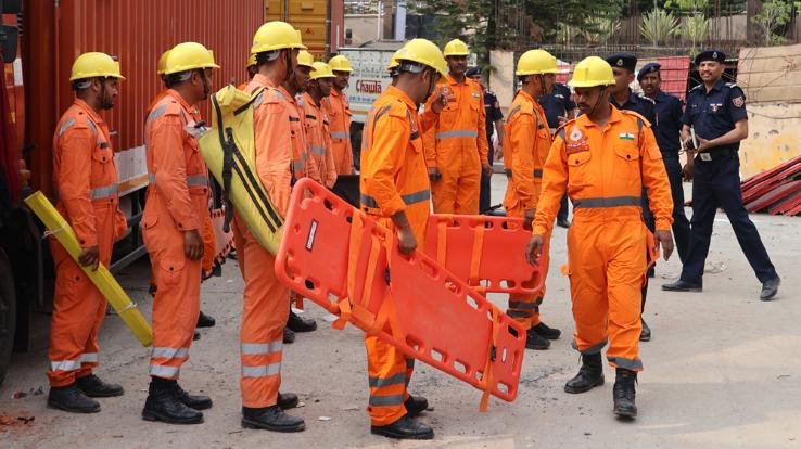  Dharamshala: Mock drill was conducted in the stadium to deal with emergency situations