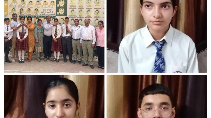 Bilaspur-: Three -students -of -Minerva- School-Ghumarvi -made- it -to- the- top- ten- in- the -tenth- class -exam- results