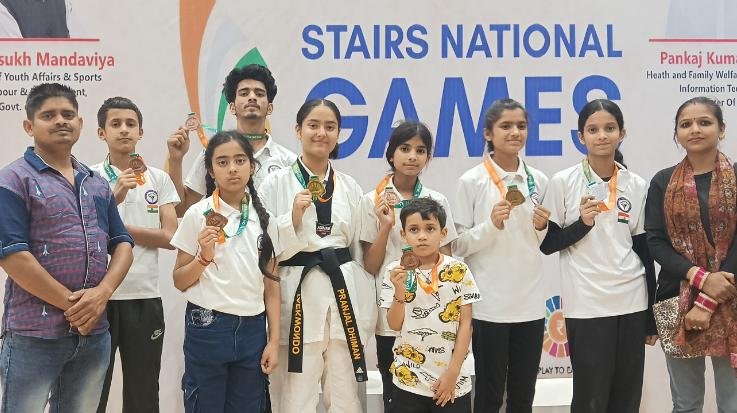Kangra-: Children- of -Himachal -Taekwondo- Academy- hoisted- the -flag -in- Delh-i, won -many- medals