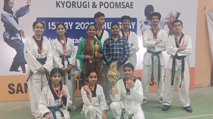 Himachal Taekwondo Academy located in Khundiyan area in Baddi shines, 9 children won medals and 8 children selected for national