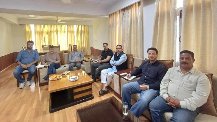 Meeting organized regarding arrival of Union Minister of State in Dharamshala, chaired by President Sachin Sharma