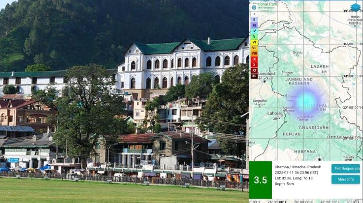 Earthquake Tremors Felt in Himachal's Chamba, Magnitude Recorded at 3.5 on Richter Scale